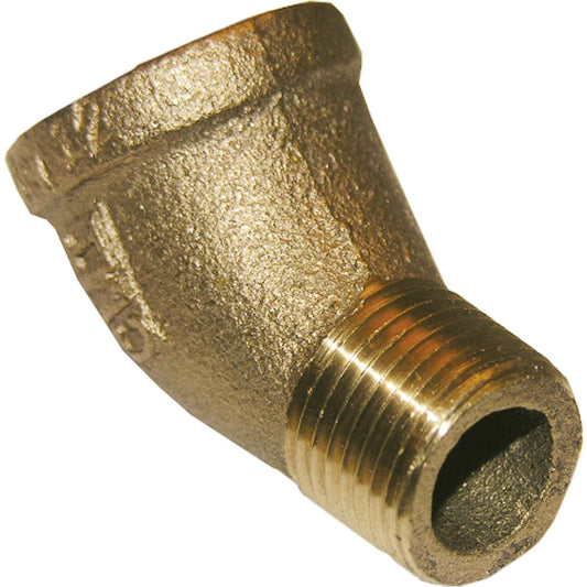 Lasco 3/8 In. FPT x 3/8 In. MPT 45 Deg. Brass Street Elbow (1/8 Bend)