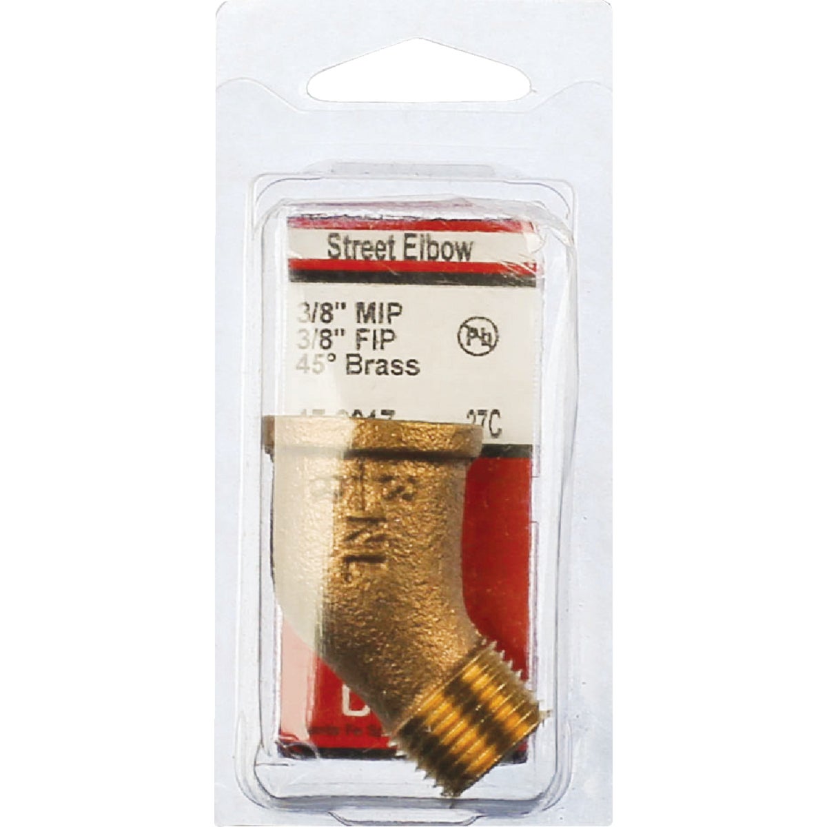 Lasco 3/8 In. FPT x 3/8 In. MPT 45 Deg. Brass Street Elbow (1/8 Bend)