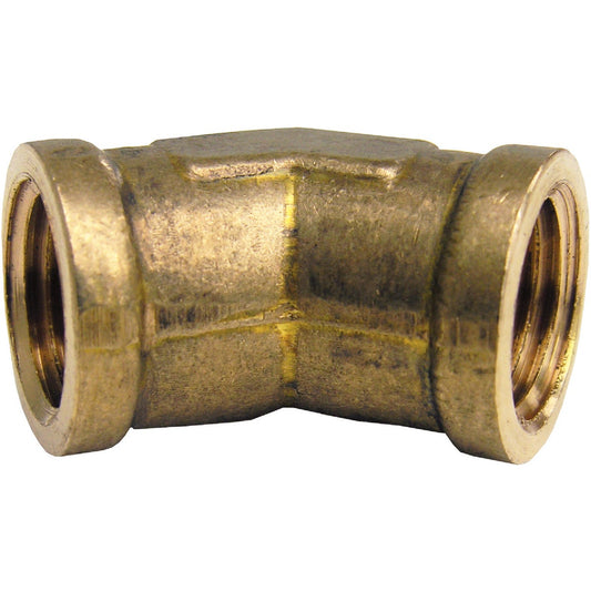 Lasco 1/4 In. FPT x 1/4 In. FPT 45 Deg. Brass Elbow (1/8 Bend)