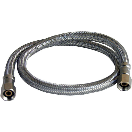 Lasco 1/4 In. x 1/4 In. x 24 In. Length Braided Supply Ice Maker Connector Hose