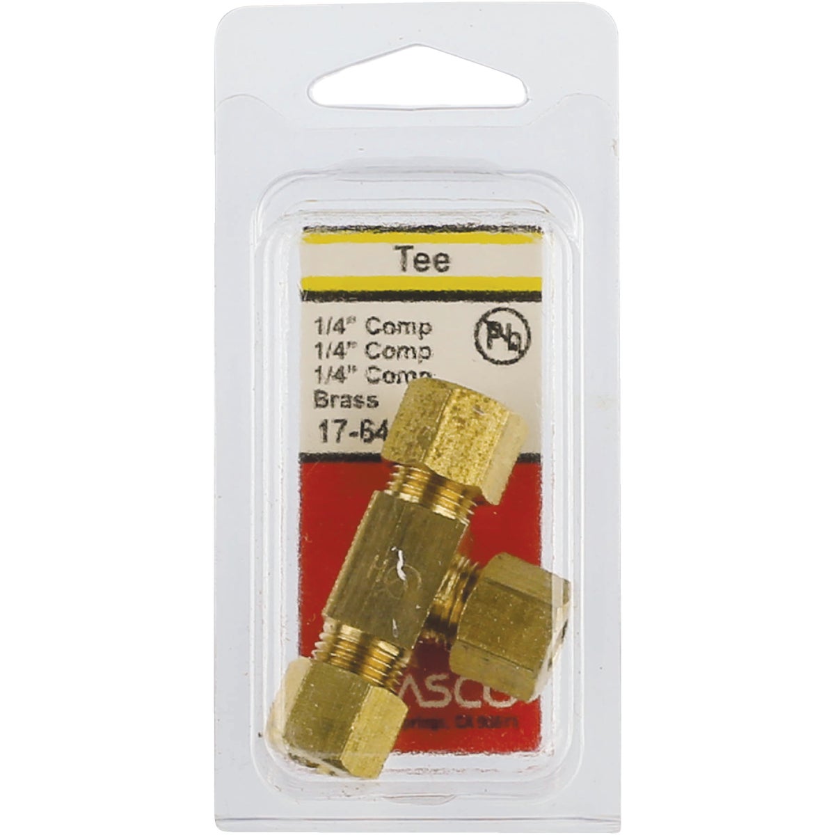 Lasco 1/4 In. x 1/4 In. x 1/4 In. Compression Brass Tee