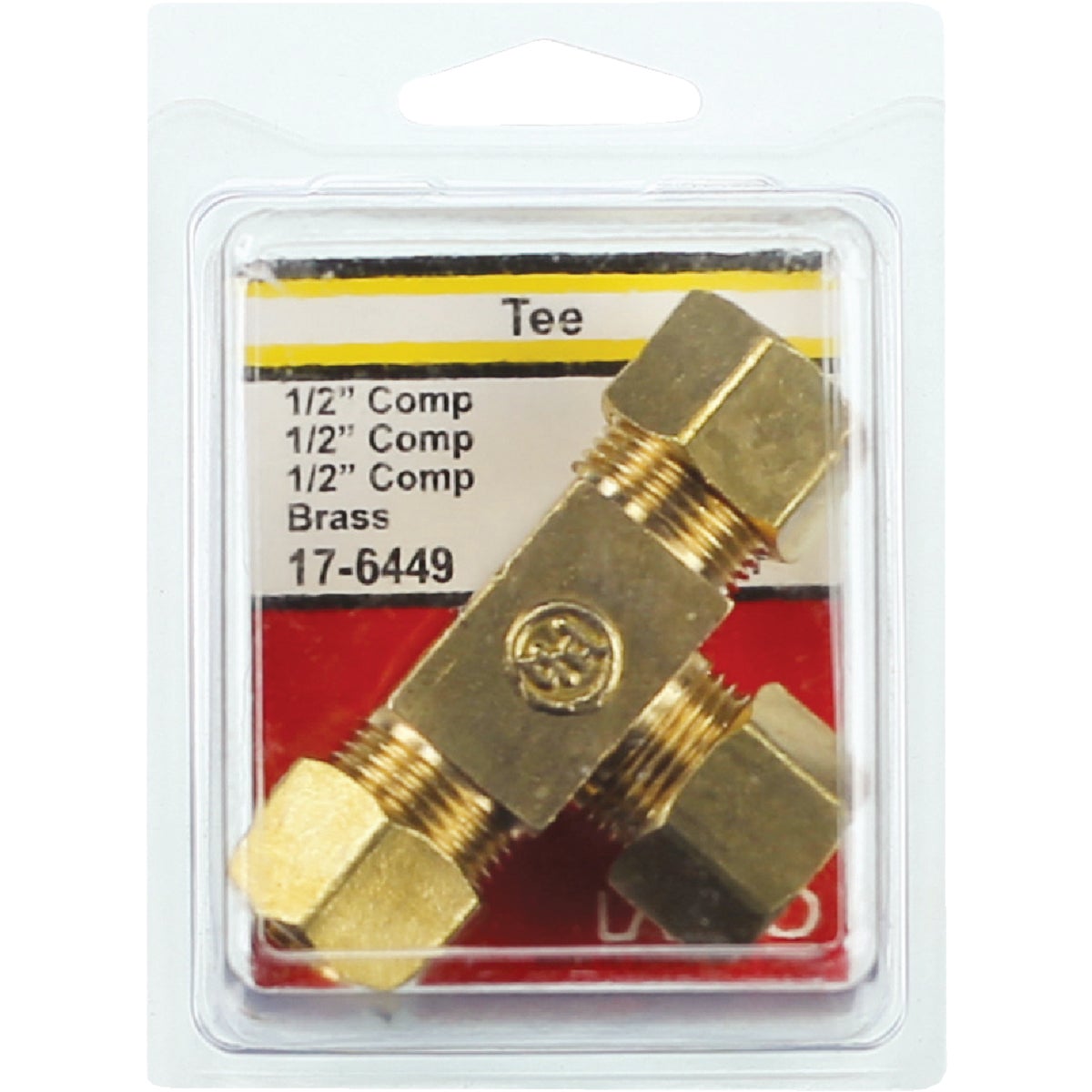 Lasco 1/2 In. x 1/2 In. x 1/2 In. Compression Brass Tee