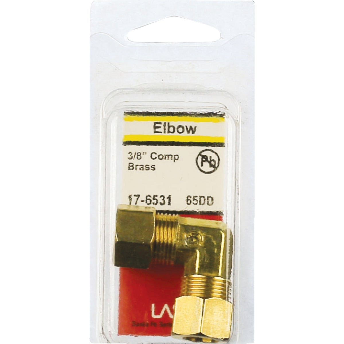 Lasco 3/8 In. 90 Deg. Compression Brass Elbow (1/4 Bend)