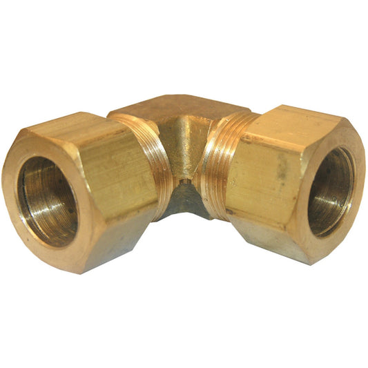 Lasco 5/8 In. 90 Deg. Compression Brass Elbow (1/4 Bend)