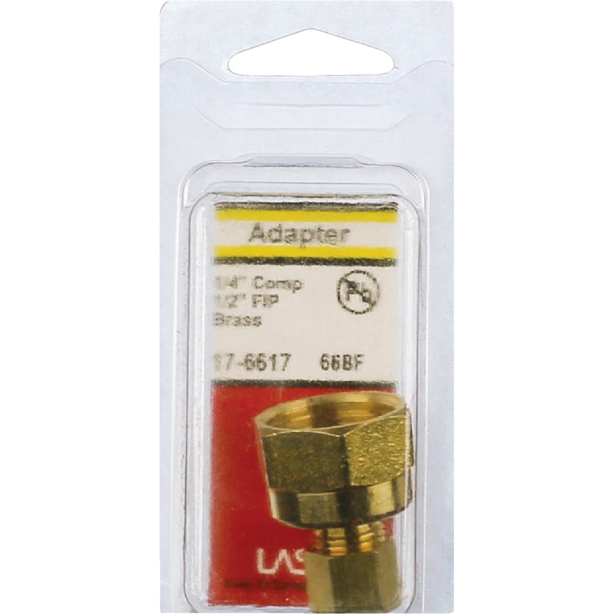 Lasco 1/4 In. C x 1/2 In. FPT Brass Compression Adapter