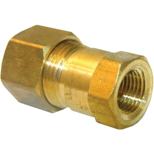 Lasco 3/8 In. C x 1/4 In. FPT Brass Compression Adapter