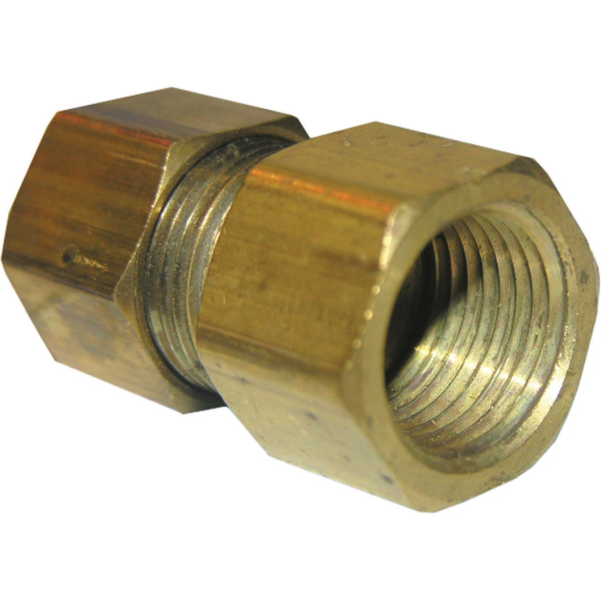 Lasco 1/2 In. C x 3/8 In. FPT Brass Compression Adapter