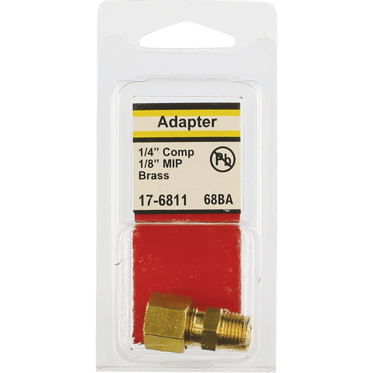 Lasco 1/4 In. C x 1/8 In. MPT Brass Compression Adapter