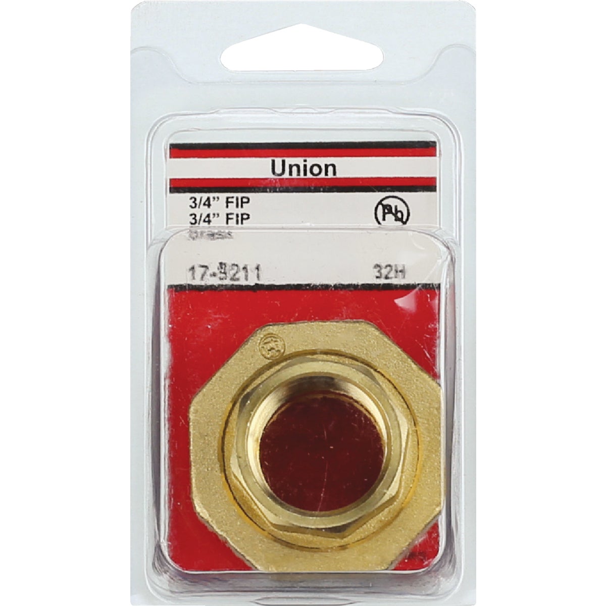 Lasco 3/4 In. FPT x 3/4 In. FPT Red Brass Threaded Union