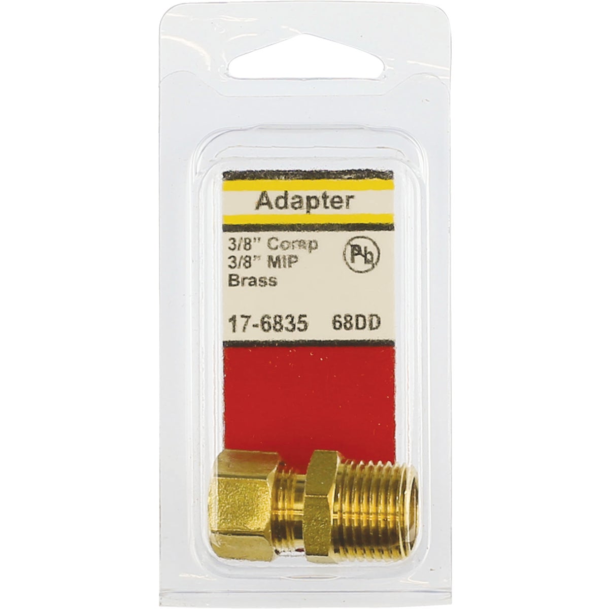 Lasco 3/8 In. C x 3/8 In. MPT Brass Compression Adapter