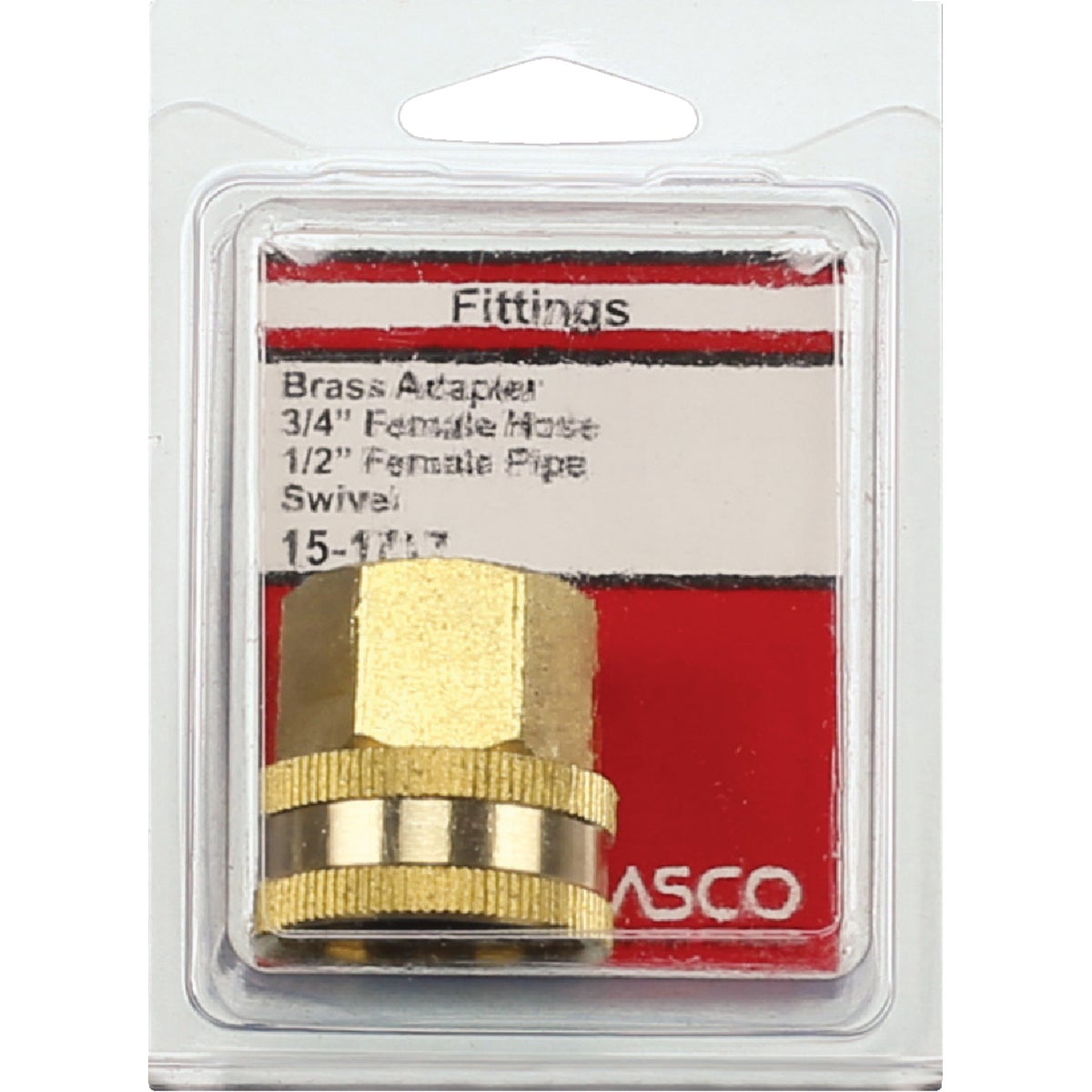 Lasco 3/4 In. FHT x 1/2 In. FPT Brass Adapter