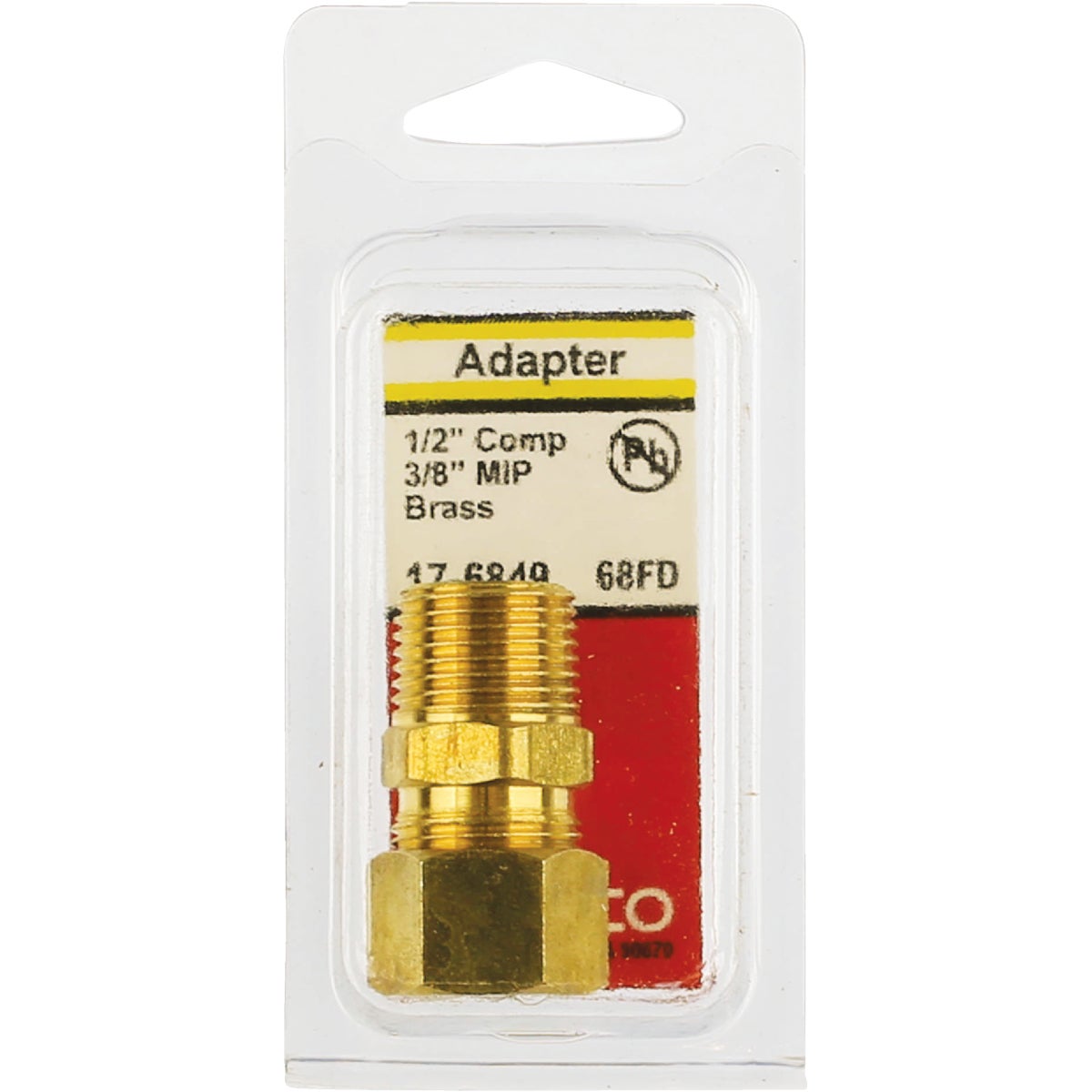 Lasco 1/2 In. C x 3/8 In. MPT Brass Compression Adapter