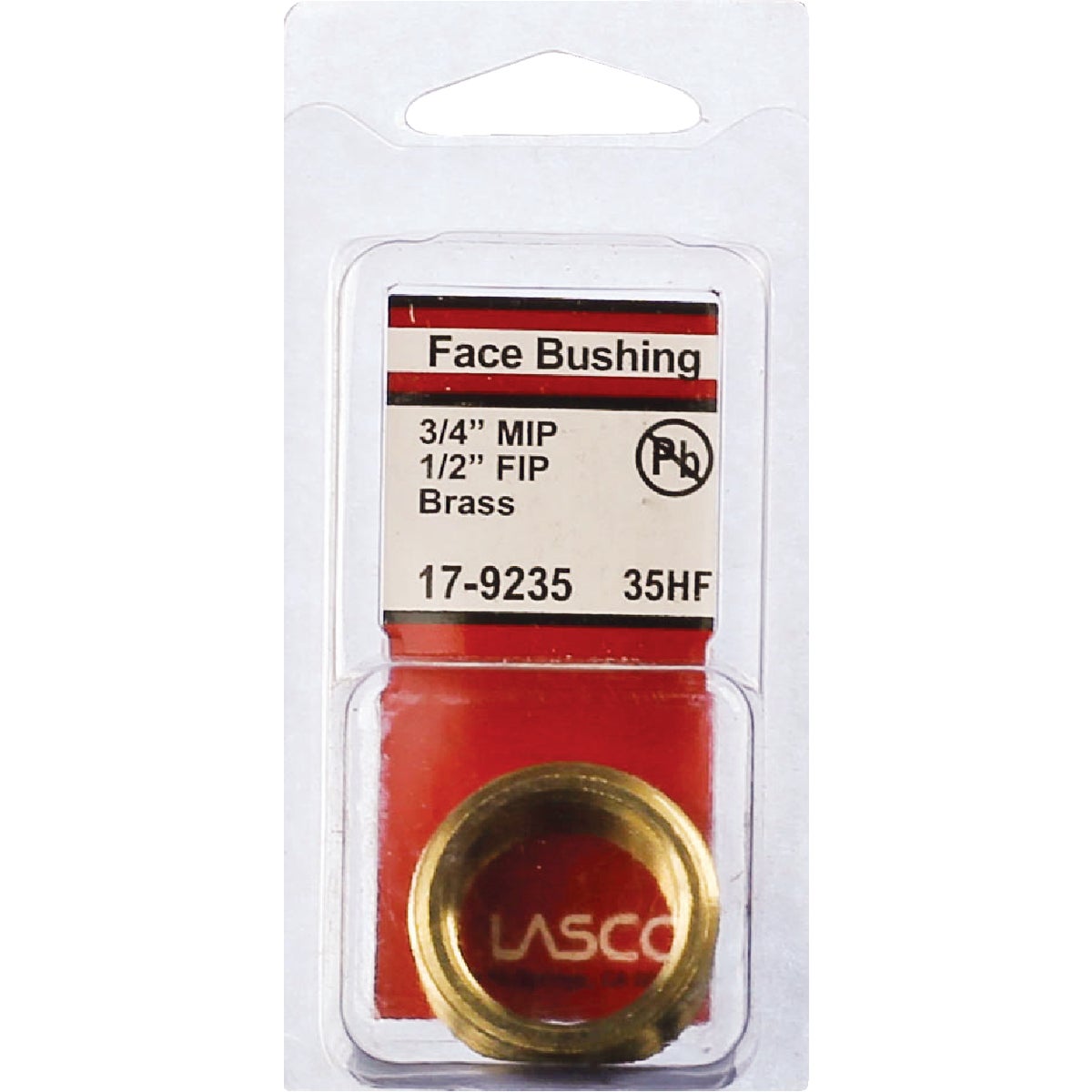 Lasco 3/4 In. MPT x 1/2 In. FPT Brass Face Bushing