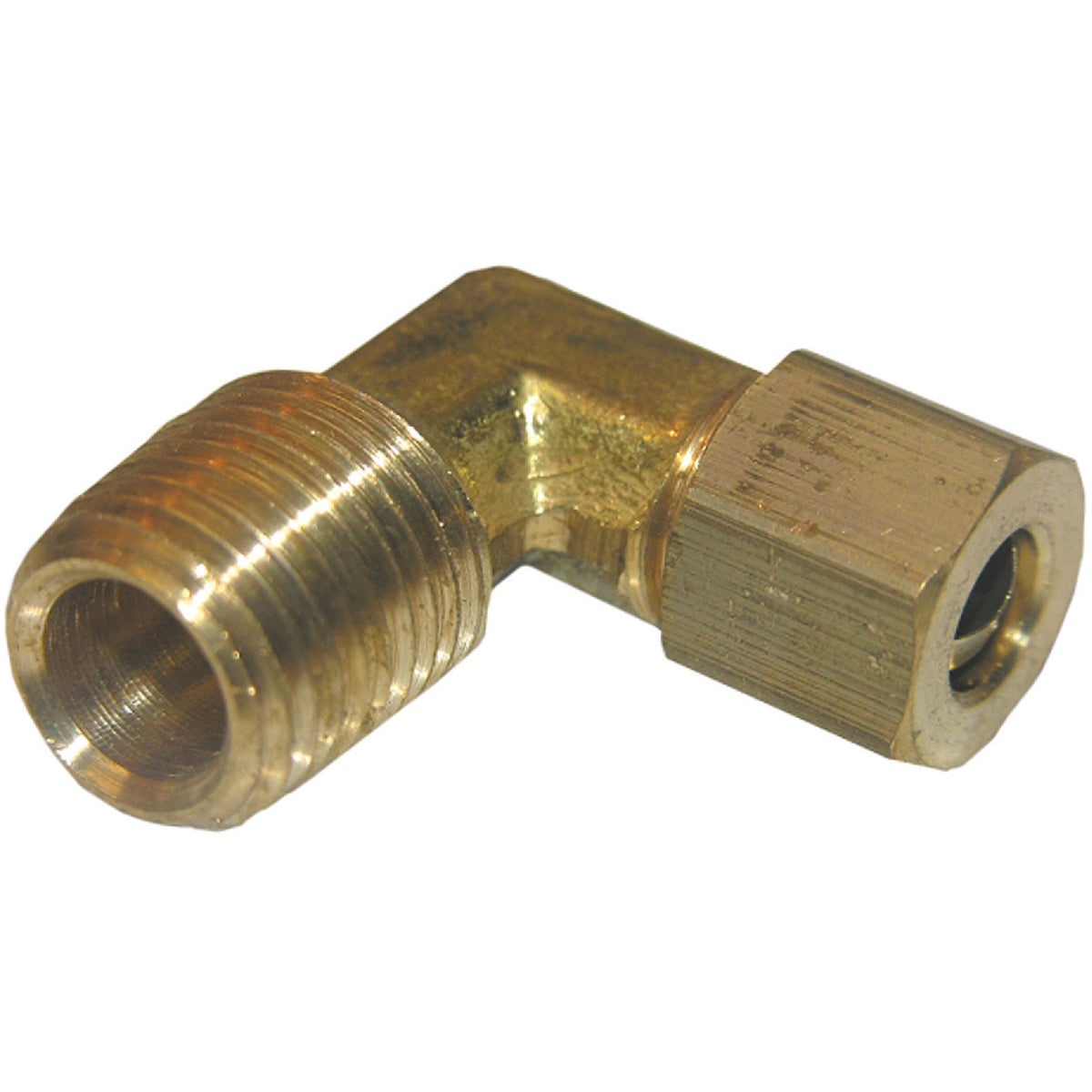 Lasco 1/4 In. C x 1/4 In. MPT 90 Deg. Compression Brass Elbow (1/4 Bend)