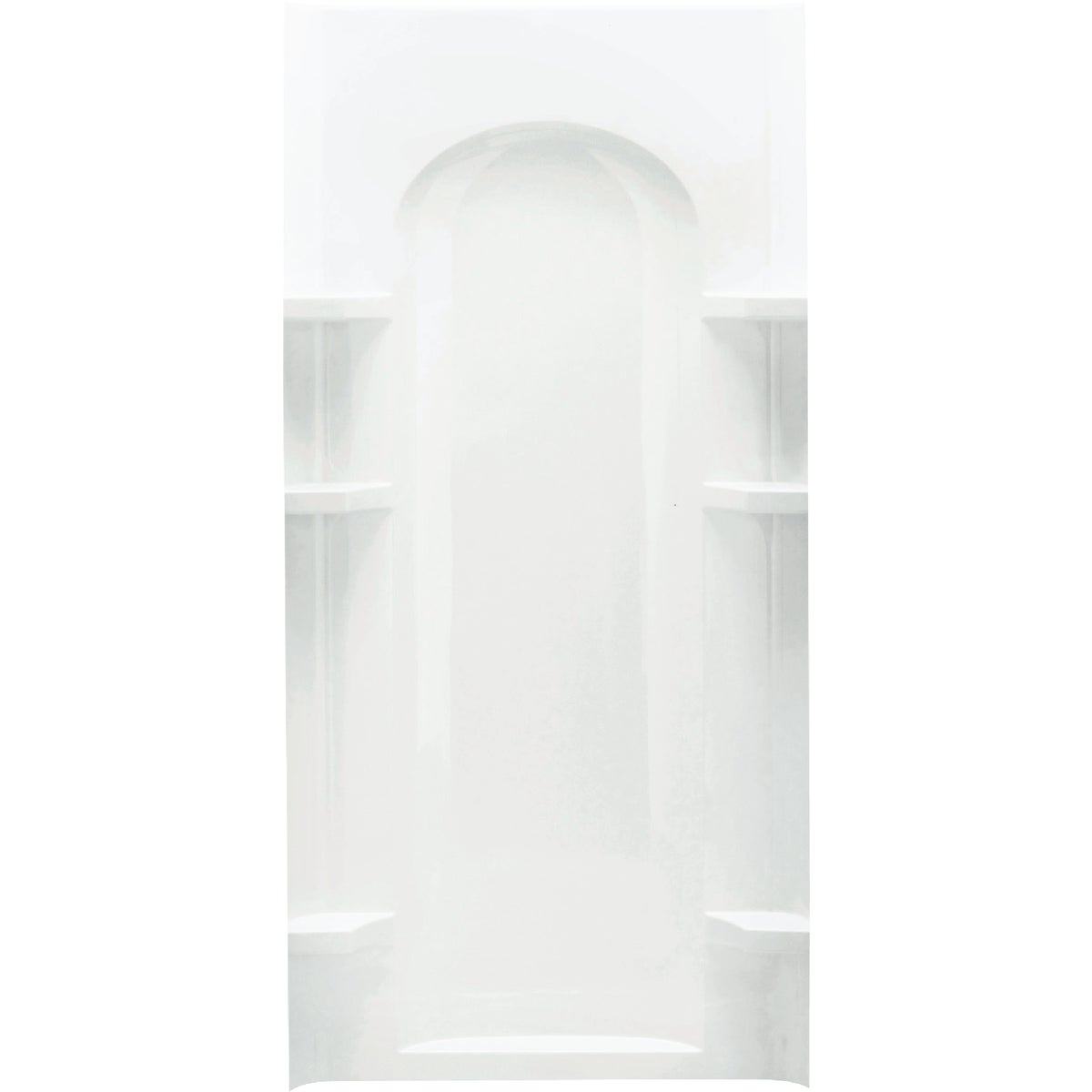 Sterling 36 In. W x 72-1/2 In. H White Vikrell Curved Shower Back Wall