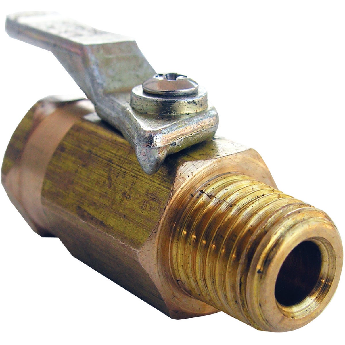 Lasco 1/4 In. FIP x 1/4 In. MIP Brass Threaded Ball Valve