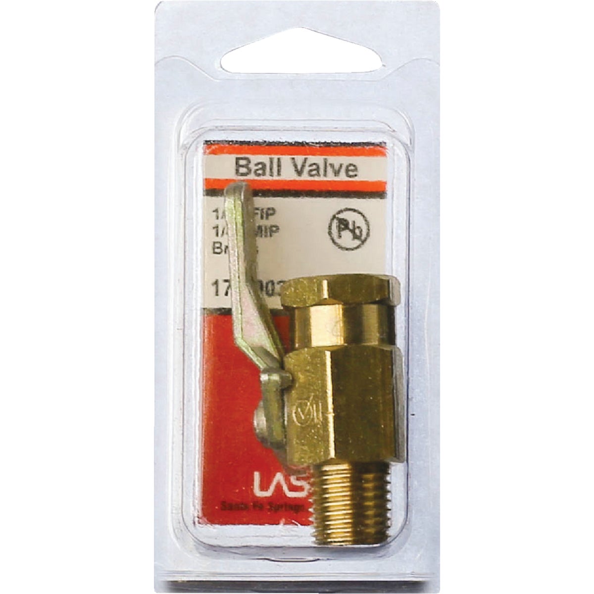 Lasco 1/4 In. FIP x 1/4 In. MIP Brass Threaded Ball Valve