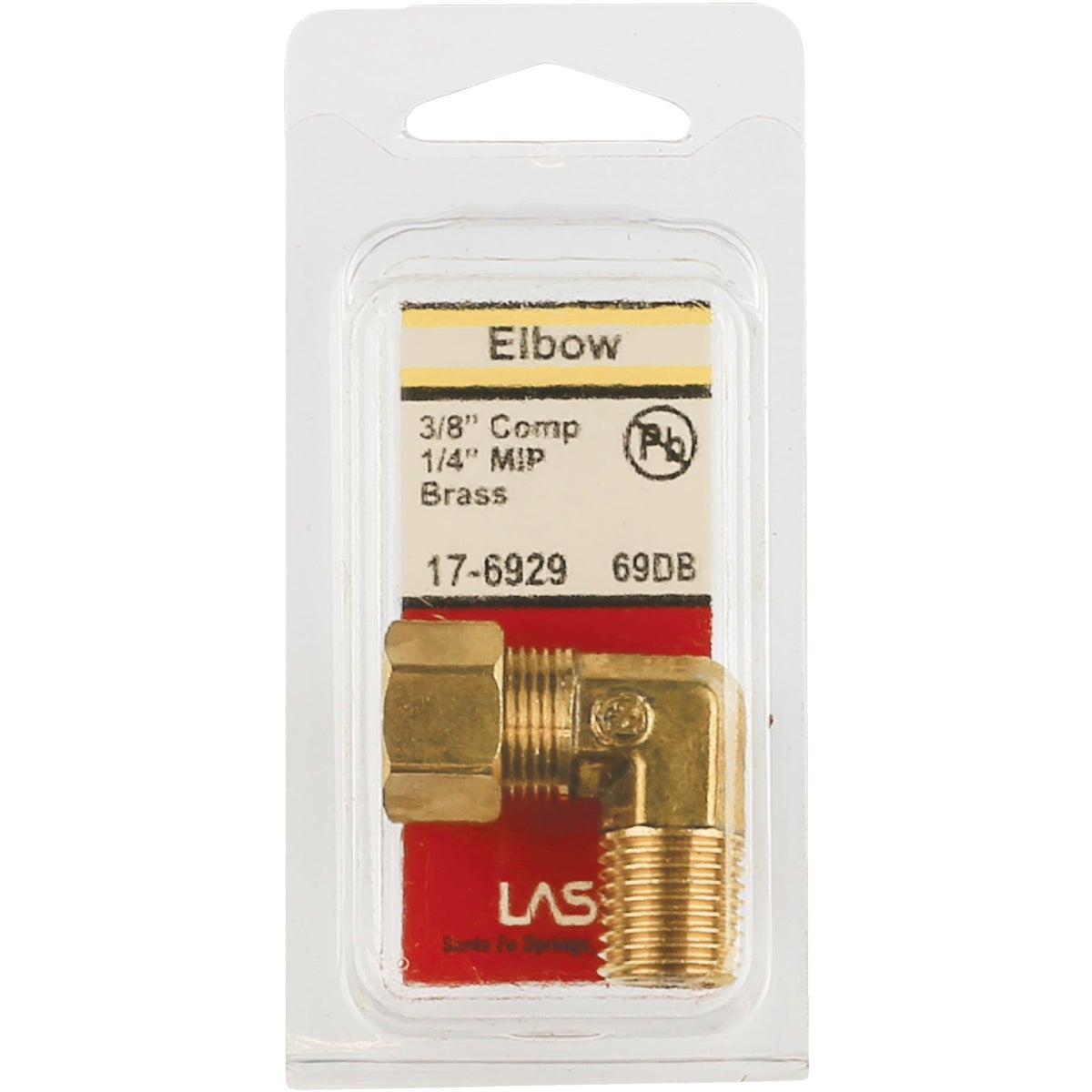 Lasco 3/8 In. C x 1/4 In. MPT 90 Deg. Compression Brass Elbow (1/4 Bend)