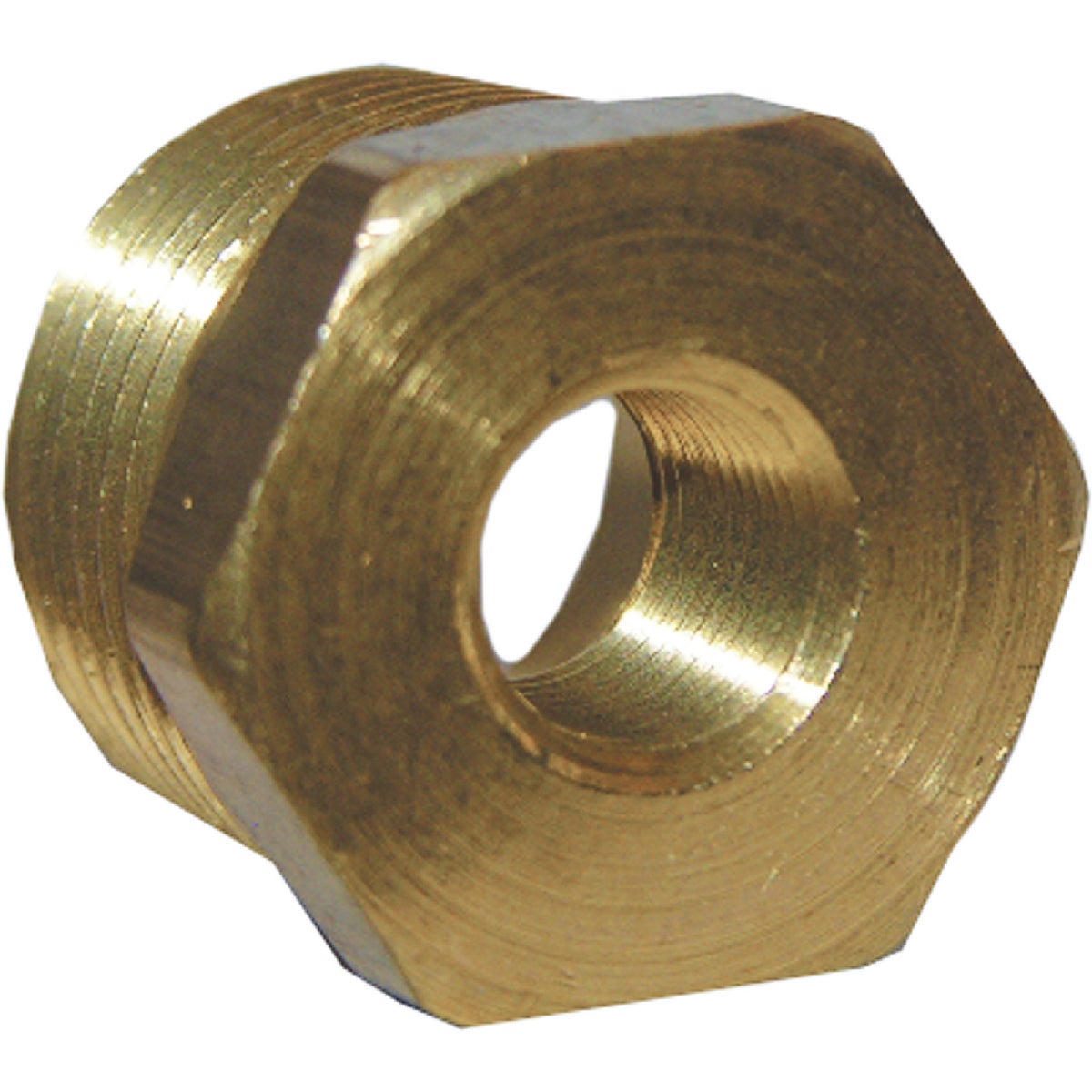 Lasco 1/2 In. MPT x 1/4 In. FPT Brass Hex Bushing