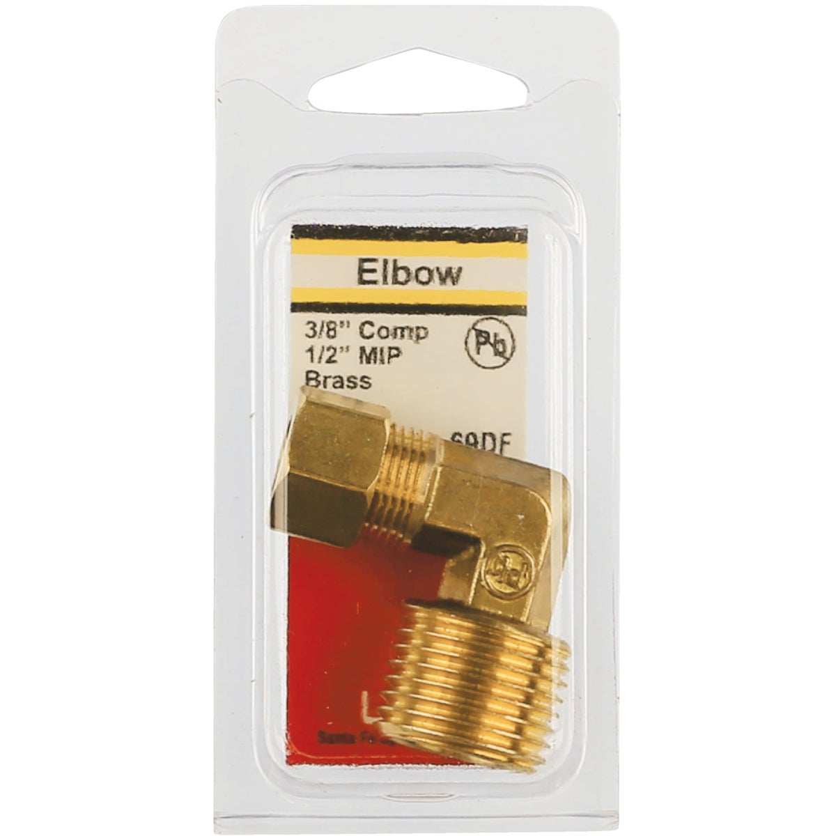 Lasco 3/8 In. C x 1/2 In. MPT 90 Deg. Compression Brass Elbow (1/4 Bend)