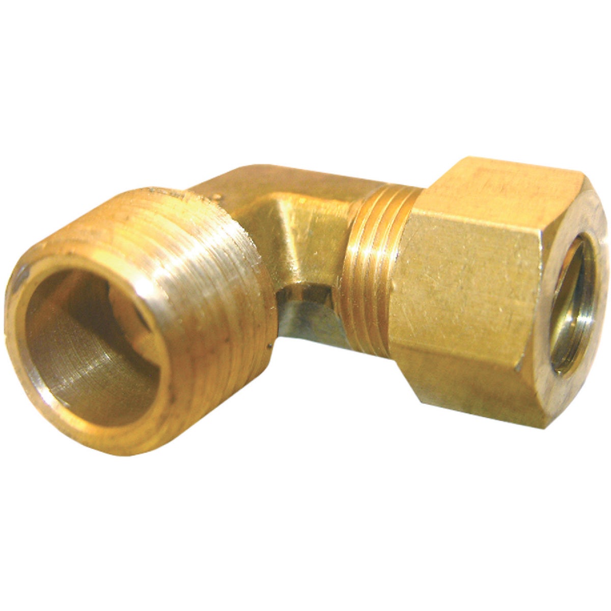 Lasco 1/2 C x 1/2 In. MPT 90 Deg. Compression Brass Elbow (1/4 Bend)