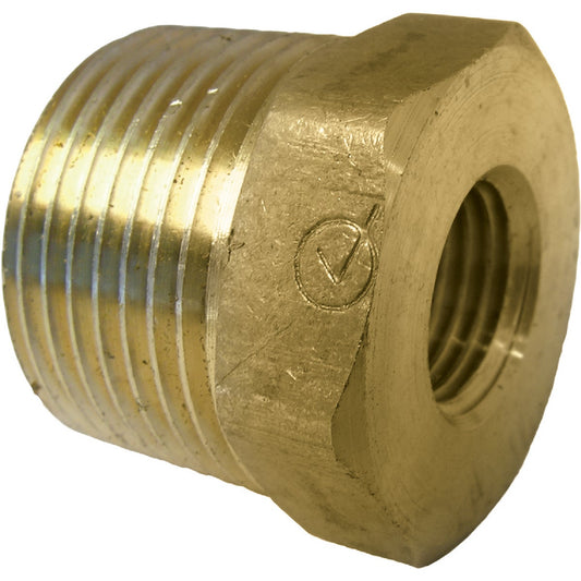 Lasco 3/4 In. MPT x 1/4 In. FPT Brass Hex Bushing