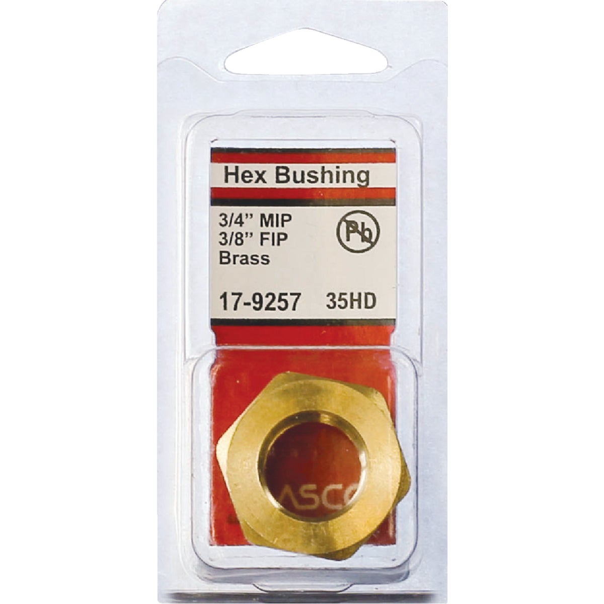 Lasco 3/4 In. MPT x 3/8 In. FPT Brass Hex Bushing