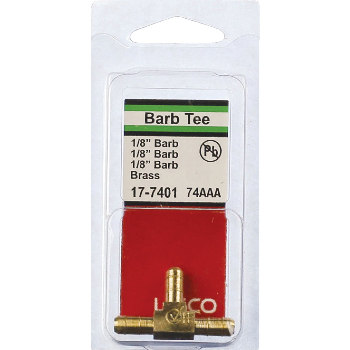 Lasco 1/8 In. Brass Hose Barb Insert Tee