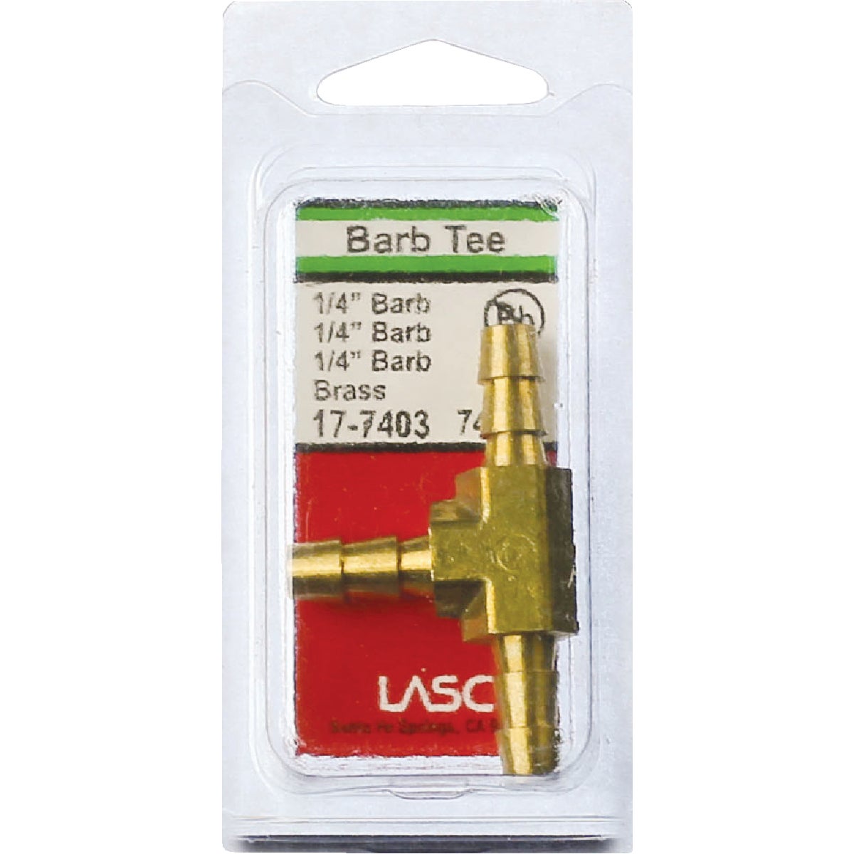 Lasco 1/4 In. Brass Hose Barb Insert Tee