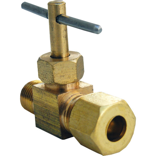 Lasco 1/4 In. C x 1/8 In. MIP Brass Straight Needle Valve