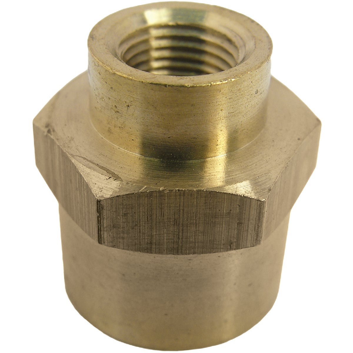 Lasco 3/8 In. FPT x 1/8 In. FPT Yellow Brass Reducing Coupling