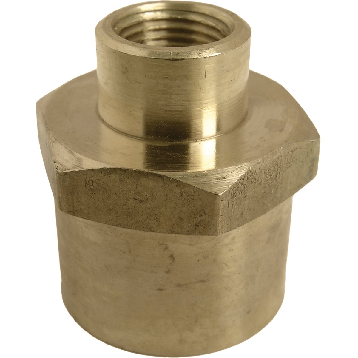 Lasco 1/2 In. FPT x 1/8 In. FPT Yellow Brass Reducing Coupling