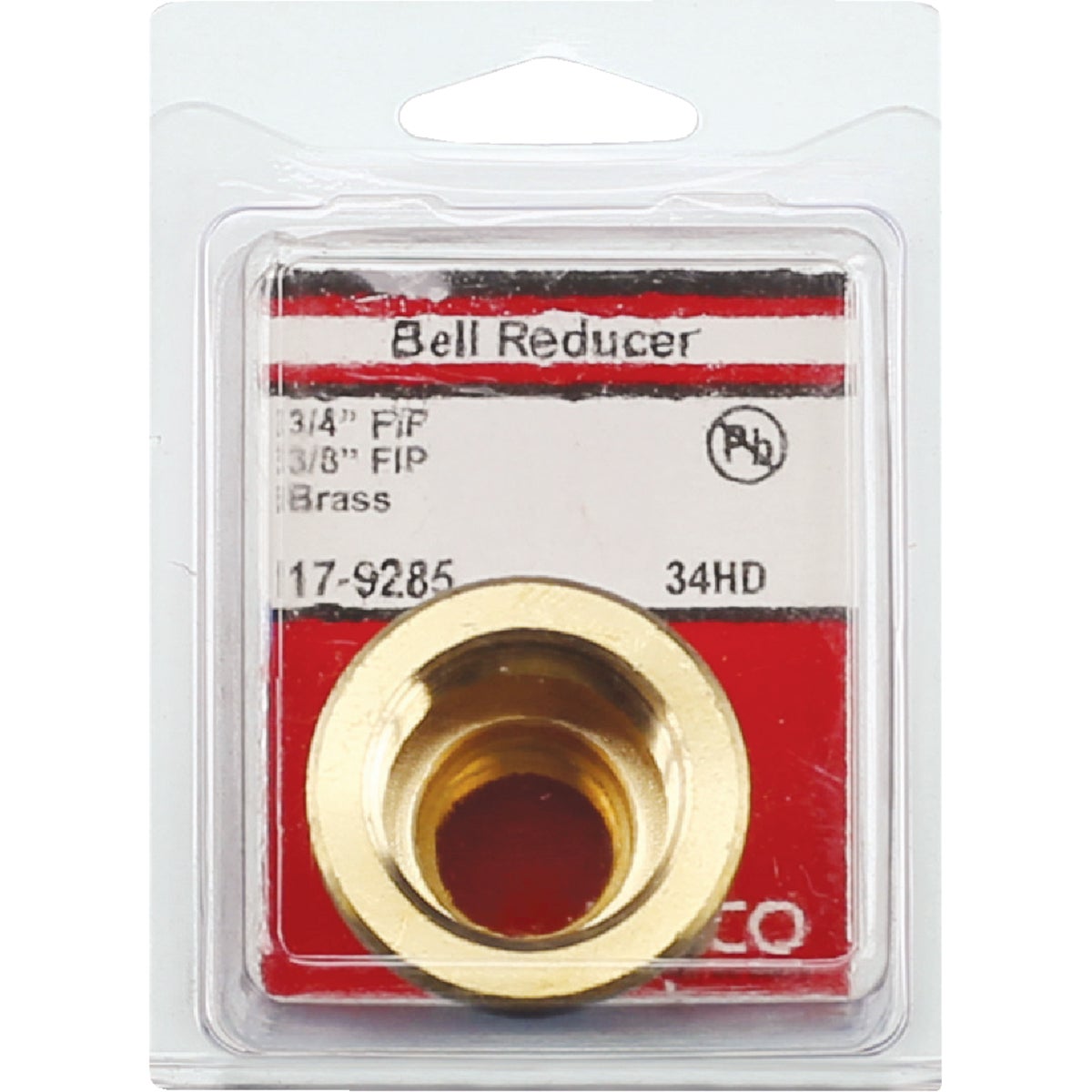 Lasco 3/4 In. FPT x 3/8 In. FPT Red Brass Reducing Bell Coupling