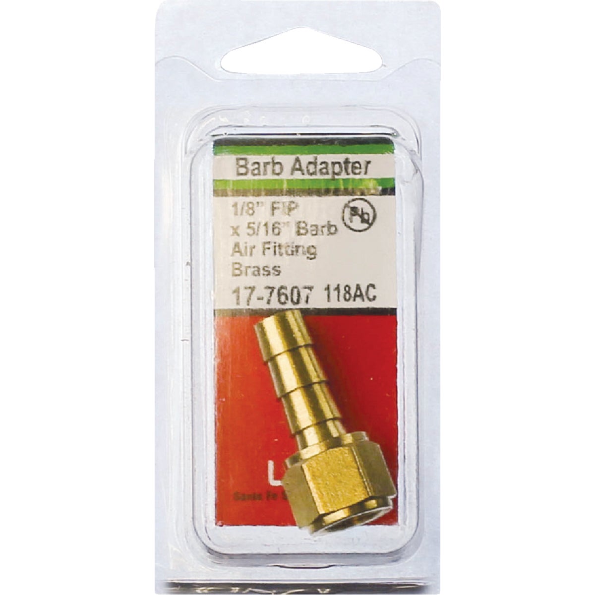 Lasco 1/8 In. FPT X 5/16 In. Brass Hose Barb Adapter