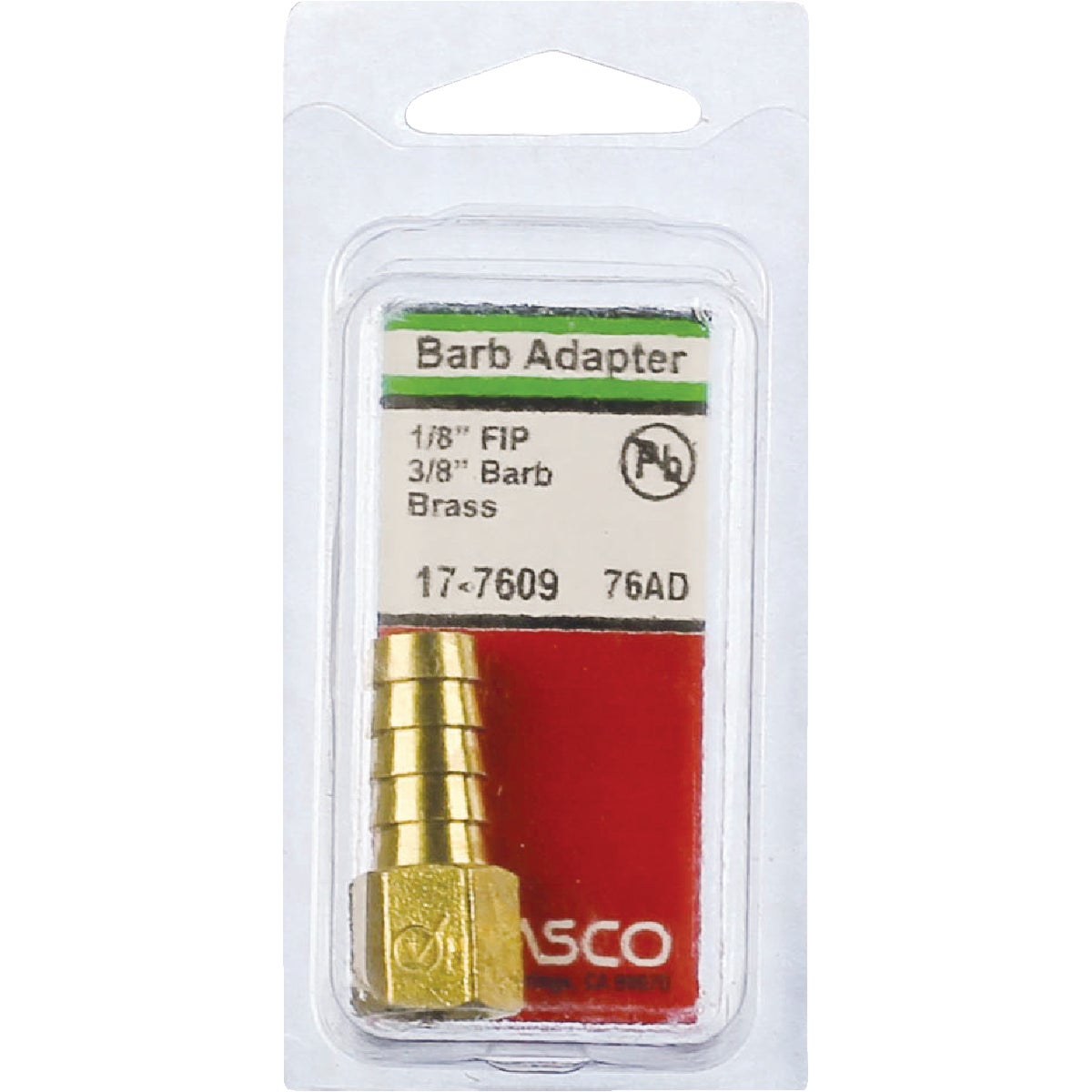 Lasco 1/8 In. FPT X 3/8 In. Brass Hose Barb Adapter