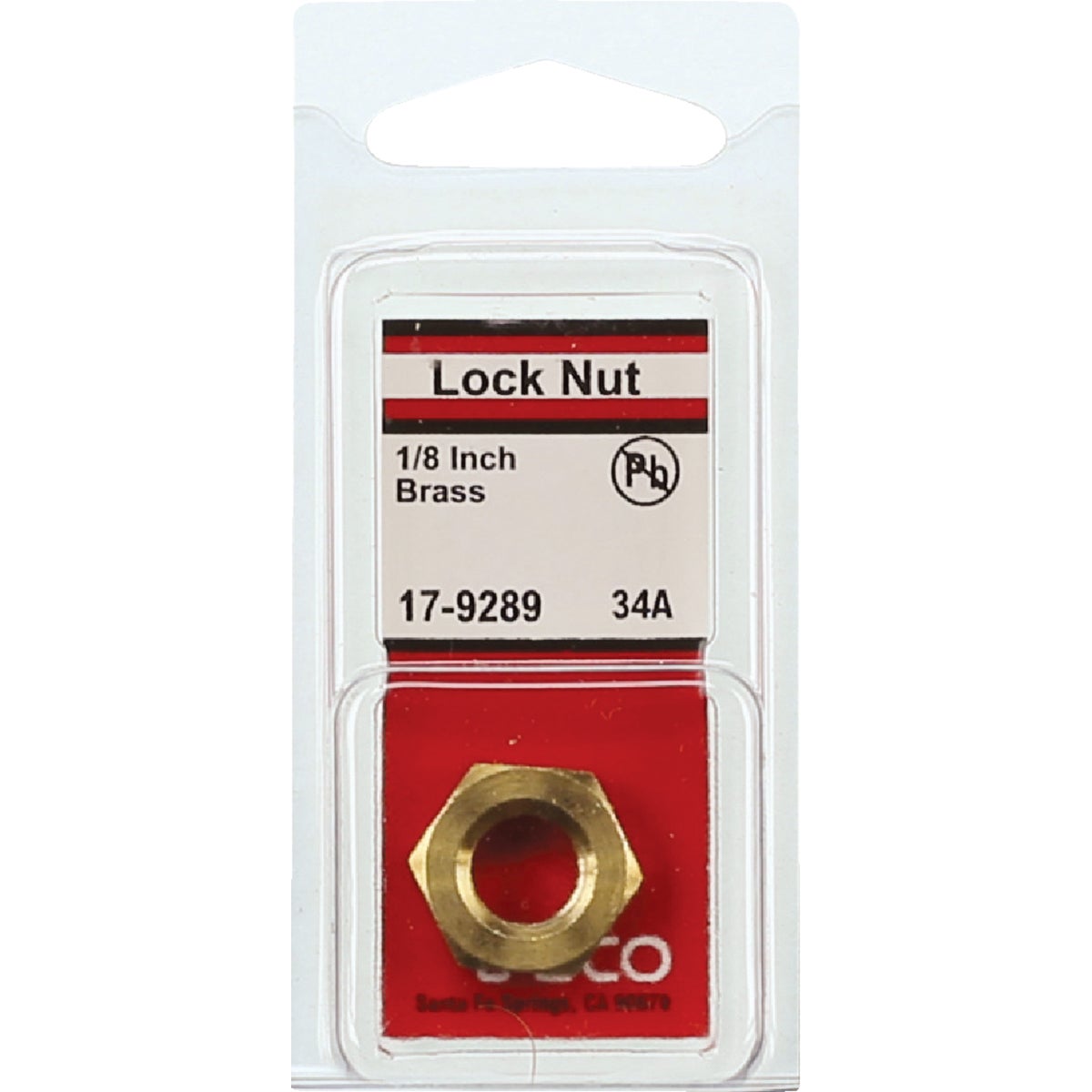 Lasco 1/8 In. FPT Brass Lock Nut