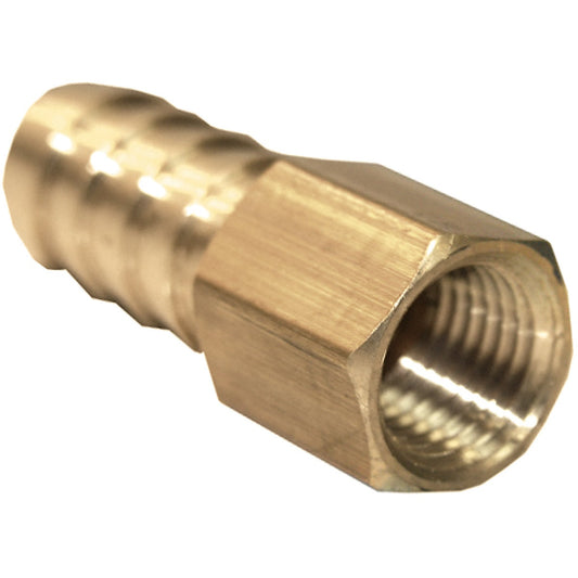 Lasco 3/8 In. FPT x 1/4 In. Brass Hose Barb Adapter