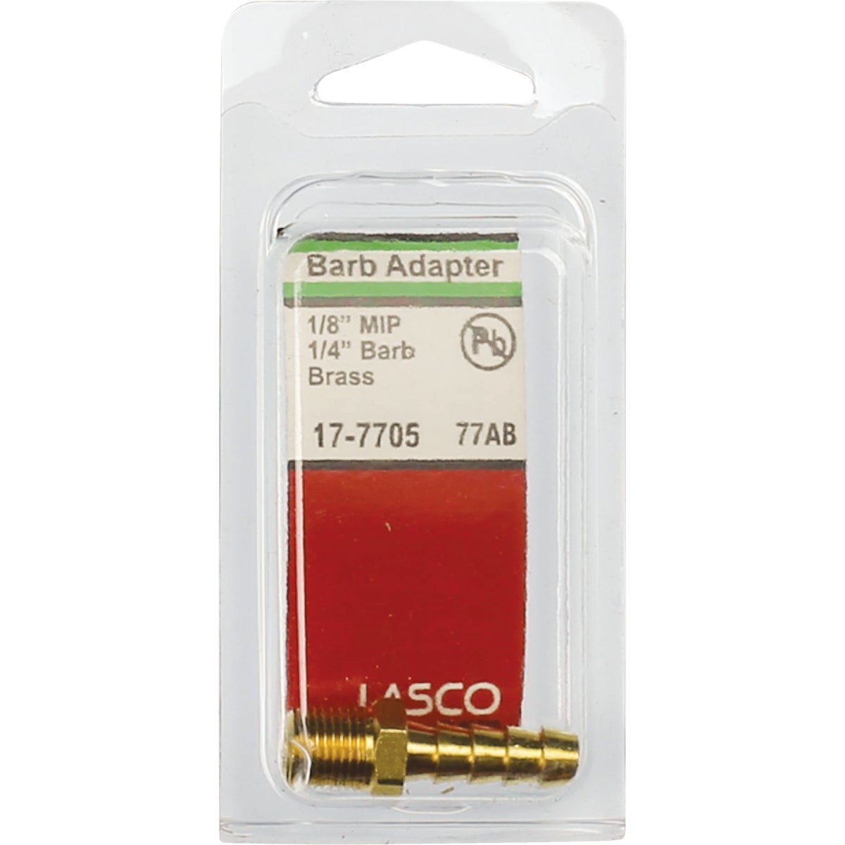 Lasco 1/8 In. MPT x 1/4 In. Brass Hose Barb Adapter