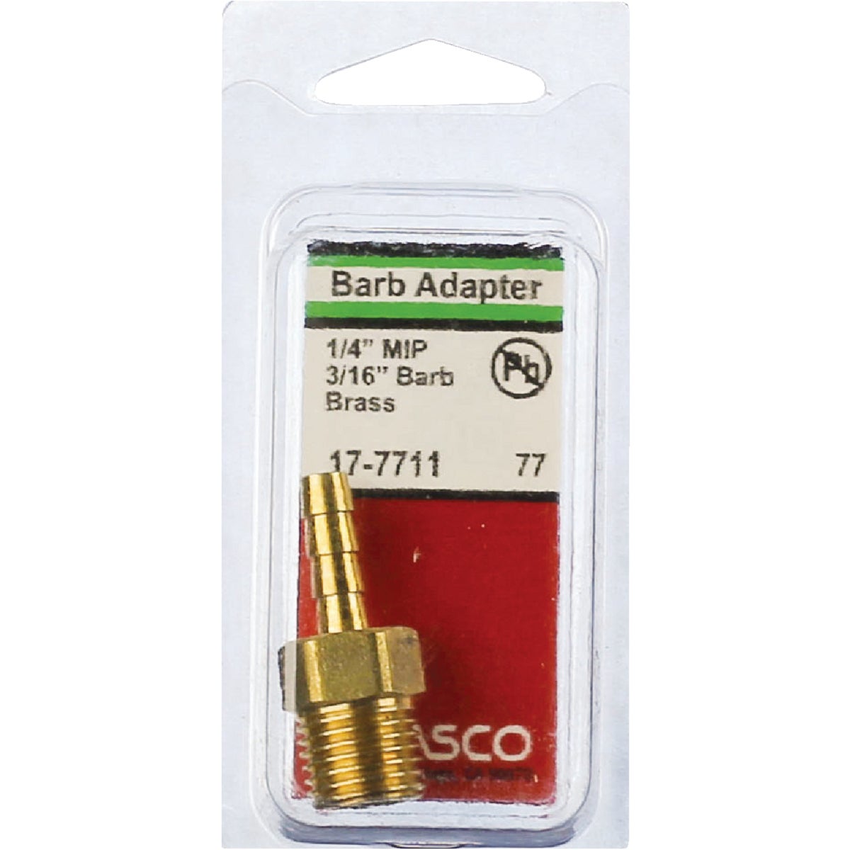 Lasco 1/4 In. MPT X 3/16 In. Brass Hose Barb Adapter