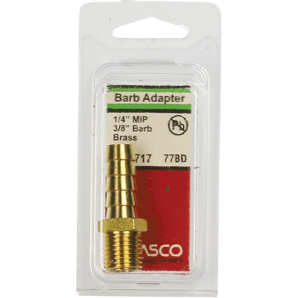 Lasco 1/4 In. MPT X 3/8 In. Brass Hose Barb Adapter