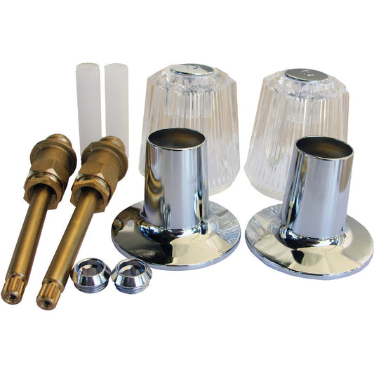 Lasco Price Pfister 2-Valve Round Clear Tub & Shower Handle Kit