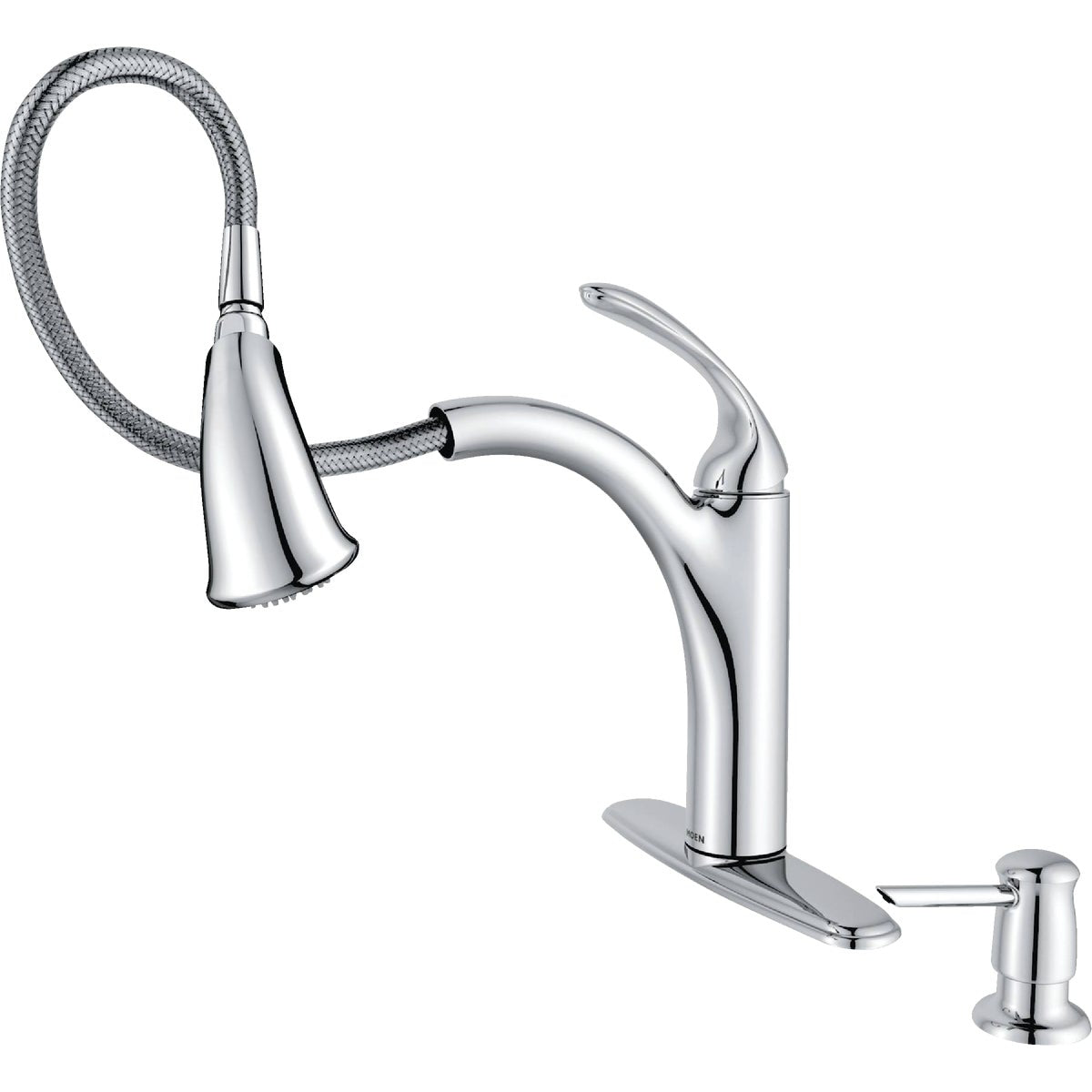 Moen Kinzel Single Handle Pull-Out Kitchen Faucet, Chrome