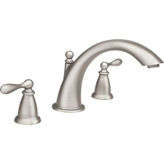 Moen Caldwell Roman Brushed Nickel 2-Handle Lever Bathtub Faucet