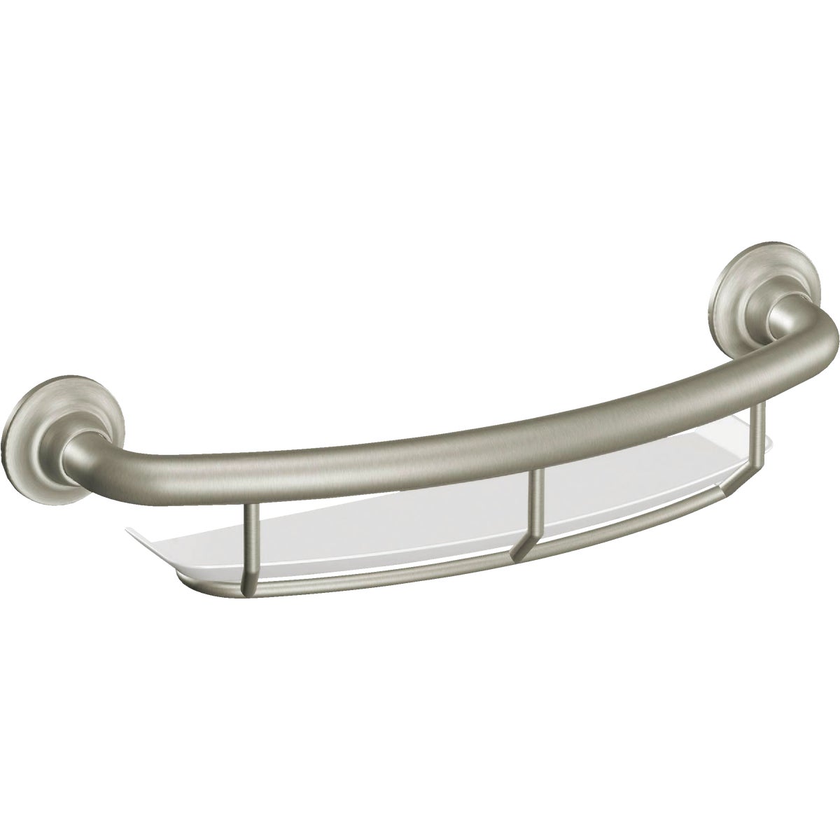 Moen Home Care 18.6 In. x 4.2 In. Concealed Screw Grab Bar with Integrated Shelf