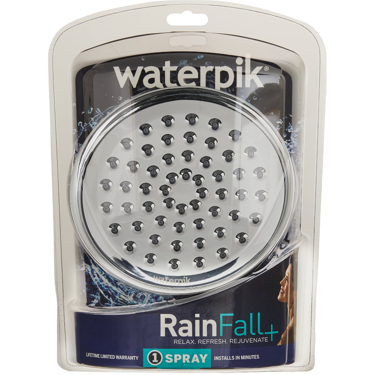 Waterpik RainFall+ Drencher 1-Spray 1.8 GPM Fixed Showerhead, Chrome