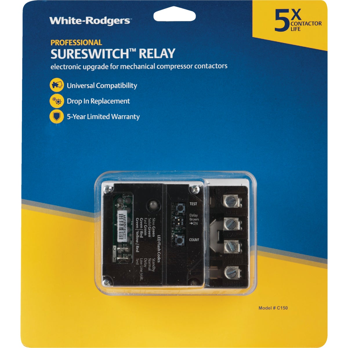 White Rodgers SureSwitch 40A/200A Air Conditioner Contactor Relay