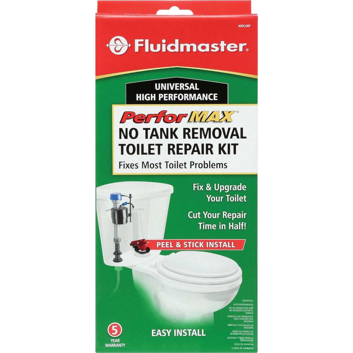 Fluidmaster PerforMAX Fill Valve & 2 In. Flush Valve Toilet Repair Kit