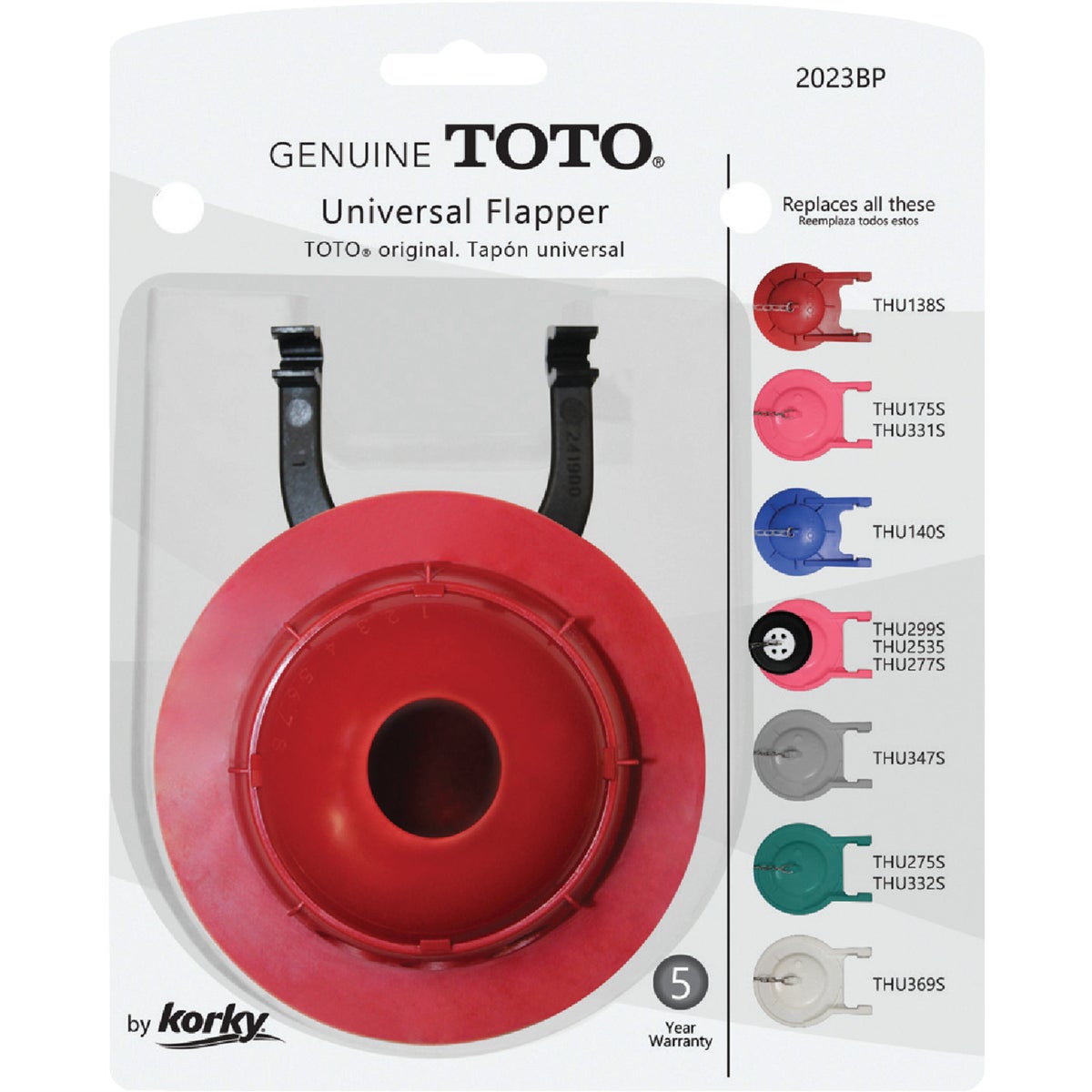 Korky TOTO 3 In. Rubber Adjustable Flapper