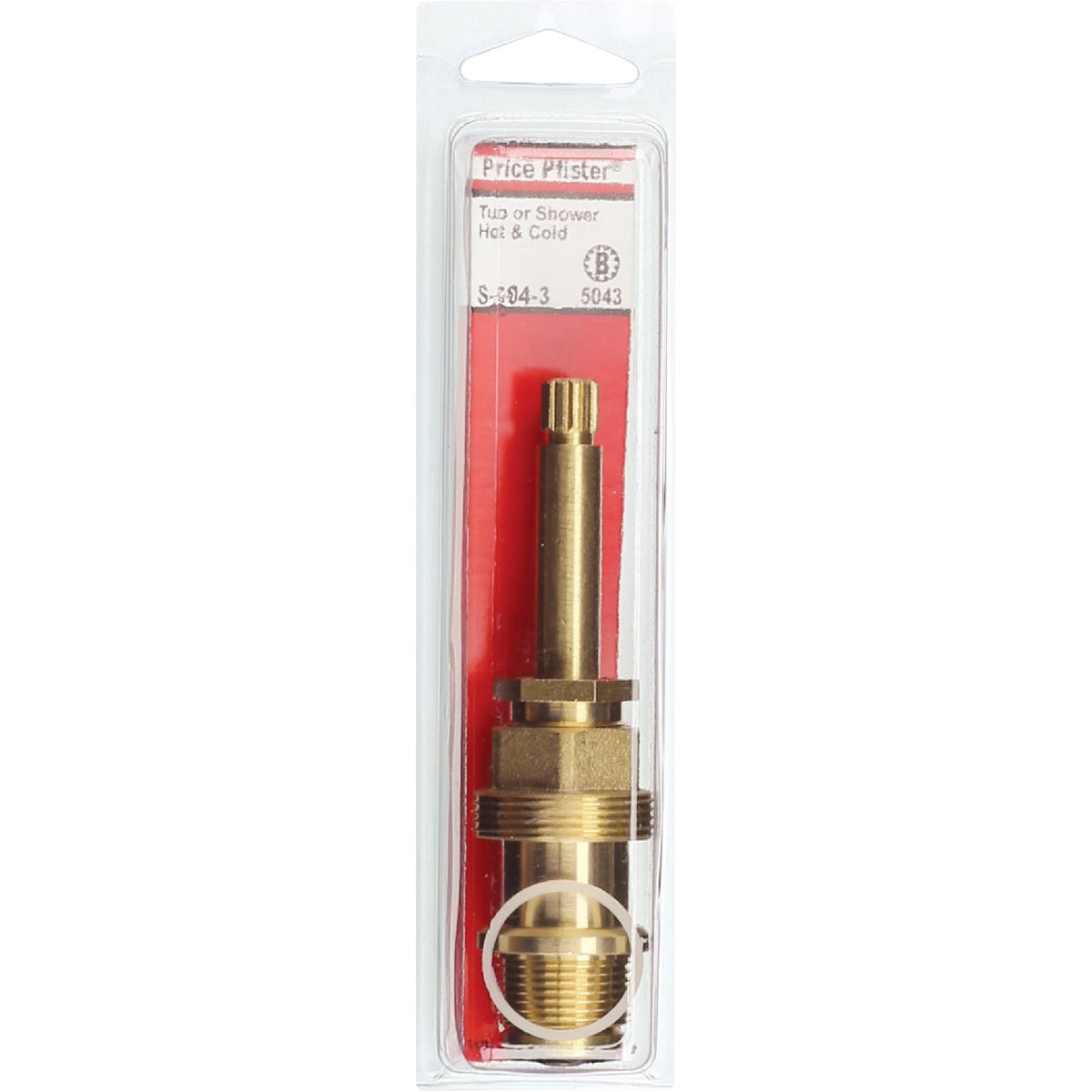 Lasco Price Pfister No. 5043 Hot/Cold Brass Bathtub Stem