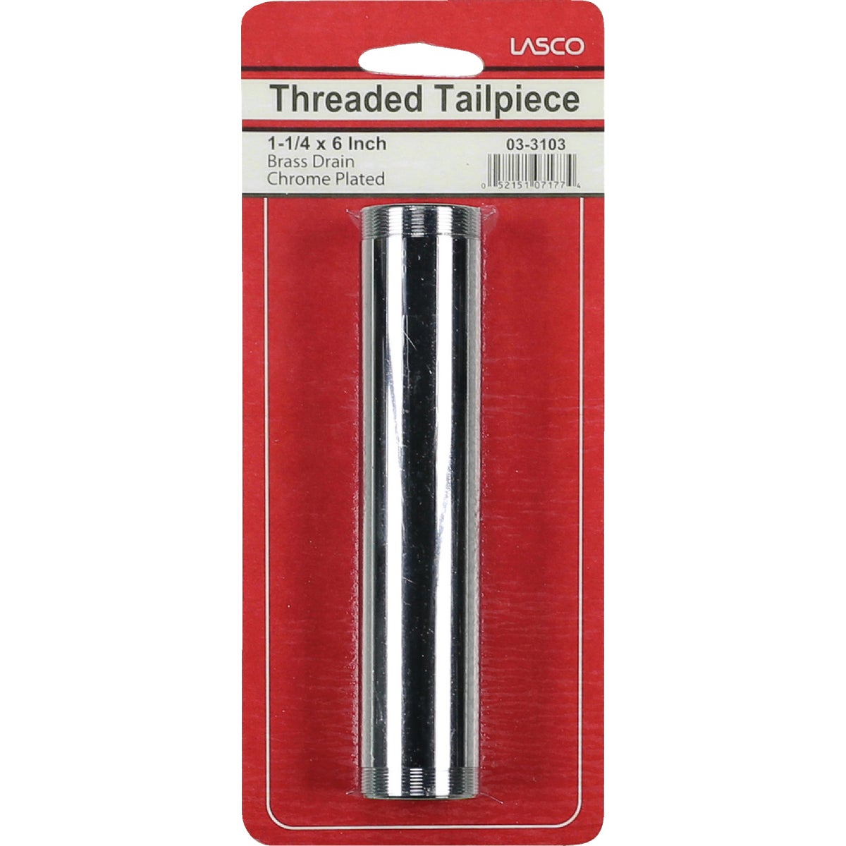 Lasco 1-1/4 In. x 6 In. Chrome Plated Threaded Tube